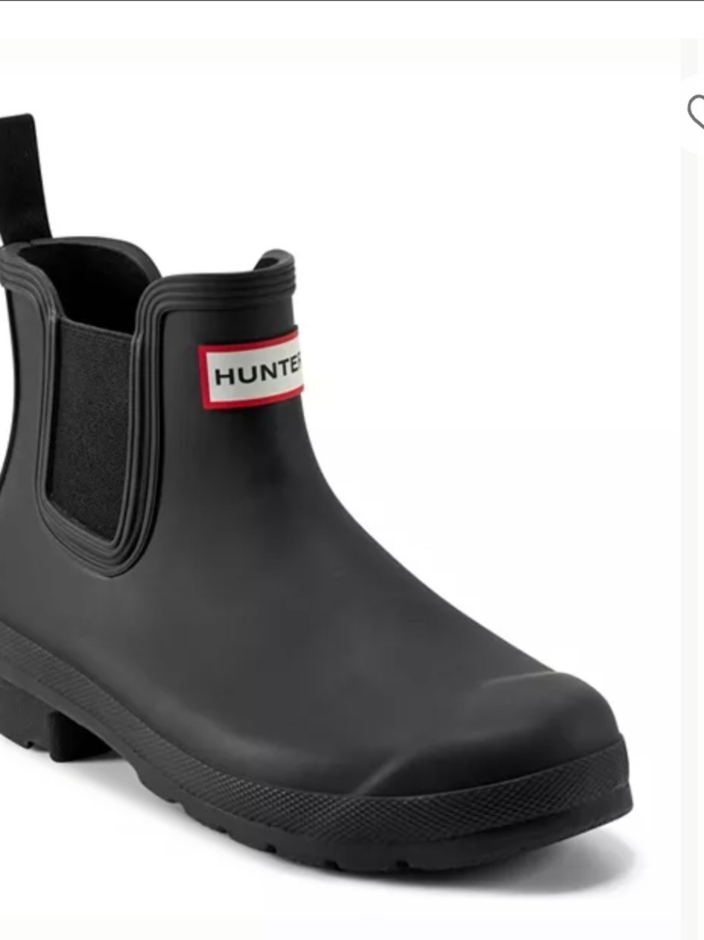 Hunter Women Black Chelsea Rain Boot